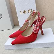 Dior J’adior Slingback Pump Red Fabric 9.5cm - 1