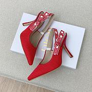 Dior J’adior Slingback Pump Red Fabric 9.5cm - 3