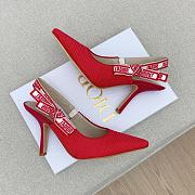 Dior J’adior Slingback Pump Red Fabric 9.5cm - 2