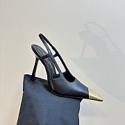 YSL Slingback Black Sandal Heel 10cm - 4