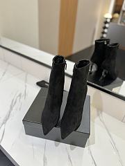 YSL Opyum Black Suede Boots 10cm - 5