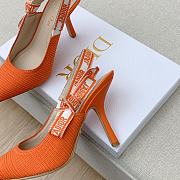 Dior J’adior Slingback Pump Orange Fabric 9.5cm - 5