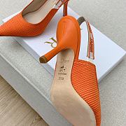 Dior J’adior Slingback Pump Orange Fabric 9.5cm - 4