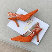 Dior J’adior Slingback Pump Orange Fabric 9.5cm - 3