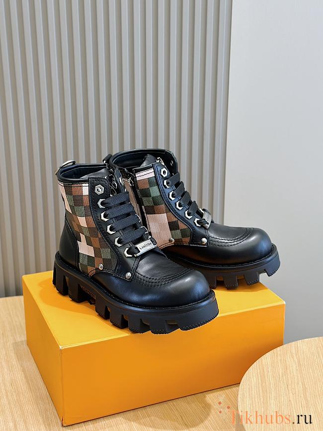 Louis Vuitton LV Checker Combat Black Boot  - 1