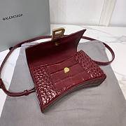 Balenciaga Hourglass Crocodile Wine Gold 19x8x21cm - 5