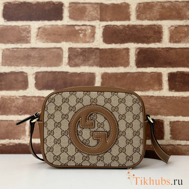 Gucci Blondie Mini Shoulder Bag Beige Brown 21x15.5x8cm - 1