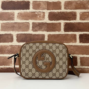 Gucci Blondie Mini Shoulder Bag Beige Brown 21x15.5x8cm