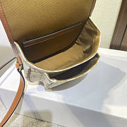 Celine Medium Folco Bag Triomphe Canvas Calfskin White 18.5x17x7cm - 5