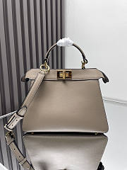 Fendi Peekaboo Bag Light Grey 27x21x11cm - 1