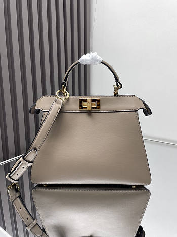 Fendi Peekaboo Bag Light Grey 27x21x11cm