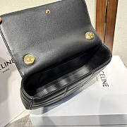 Celine Chain Shoulder Bag Matelasse Black Gold 24x15x5cm - 6