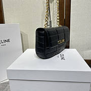 Celine Chain Shoulder Bag Matelasse Black Gold 24x15x5cm - 5