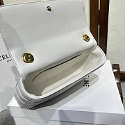 Celine Chain Shoulder Bag Matelasse White Gold 24x15x5cm - 6