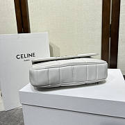 Celine Chain Shoulder Bag Matelasse White Gold 24x15x5cm - 4