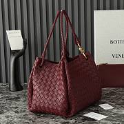 Bottega Veneta Medium Andiamo Parachute Tote Red Wine 30x26x20cm - 5