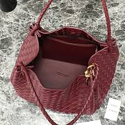 Bottega Veneta Medium Andiamo Parachute Tote Red Wine 30x26x20cm - 2