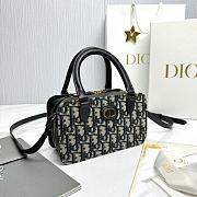 Dior 30 Montaigne Mini Doctor Bag Blue Oblique 20x11.5x7cm - 4