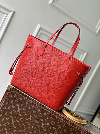 Louis Vuitton LV Neverfull MM Red Epi 31x28x14cm