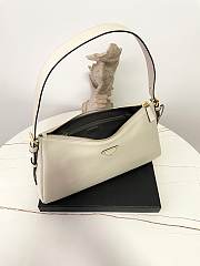 Prada Aimee Large Leather Shoulder Bag White 39x23x12cm - 6