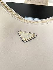 Prada Aimee Large Leather Shoulder Bag White 39x23x12cm - 4