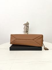 Prada Aimee Large Leather Shoulder Bag Cognac 39x23x12cm - 6