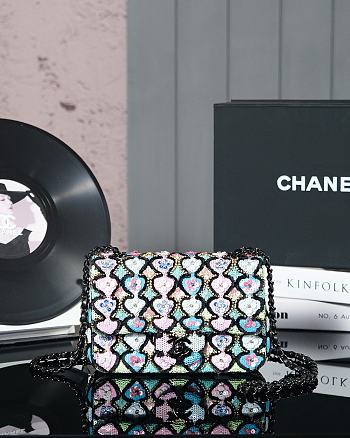 Chanel 24A Flap Bag Sequins 20x10x7cm