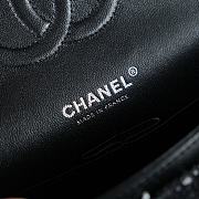 Chanel Flap Bag 11.12 Tweed Black Light Blue 25cm - 3