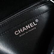 Chanel Flap Bag 11.12 Tweed Black Light Blue 20cm - 5