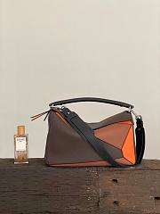 Loewe Puzzle Leather Messenger Bag Brown 35x17x24cm - 1