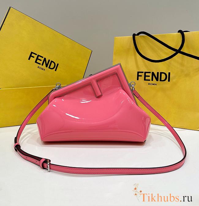 Fendi First Bag Pink Patent Small 26x9.5x18cm - 1