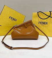 Fendi First Bag Brown Patent Small 26x9.5x18cm - 1