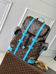 Louis Vuitton LV Christopher MM Gaston Blue 44x12.5x38cm - 1