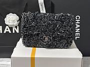 Chanel 24K Flap Bag Black Sequins 20cm - 1