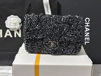 Chanel 24K Flap Bag Black Sequins 20cm