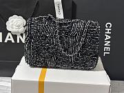 Chanel 24K Flap Bag Black Sequins 20cm - 6