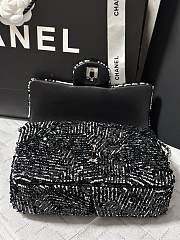 Chanel 24K Flap Bag Black Sequins 20cm - 5