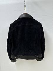 Tom Ford Leather Suede Bomber Jacket Black - 3