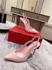 Christian Louboutin Hot Chick Pink Patent Sling 100 mm Hee - 5