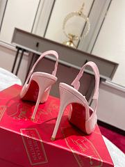 Christian Louboutin Hot Chick Pink Patent Sling 100 mm Hee - 2