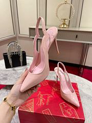 Christian Louboutin Hot Chick Pink Patent Sling 100 mm Hee - 4