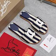 Christian Louboutin Mules Malha Printed Fabric Blue  - 1