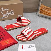 Christian Louboutin Mules Malha Printed Fabric Red - 3