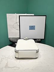 Prada Brique Saffiano Leather Bag White 20x14x4cm - 6