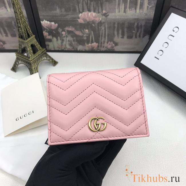 Gucci Marmont Wallet Pink Gold 11x9x3cm - 1