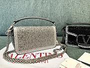 Valentino Garavani Small Locò Shoulder Bag Grey 19x10.5x5cm - 2