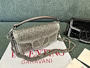 Valentino Garavani Small Locò Shoulder Bag Grey 19x10.5x5cm - 5