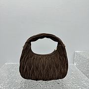 Miu Miu Wander Suede Hobo Brown Bag 20x17x6cm - 3