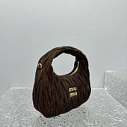 Miu Miu Wander Suede Hobo Brown Bag 20x17x6cm - 2