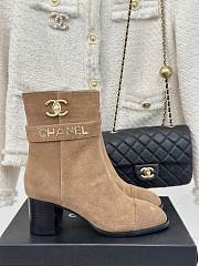 Chanel Brown Suede Boot 8cm - 1